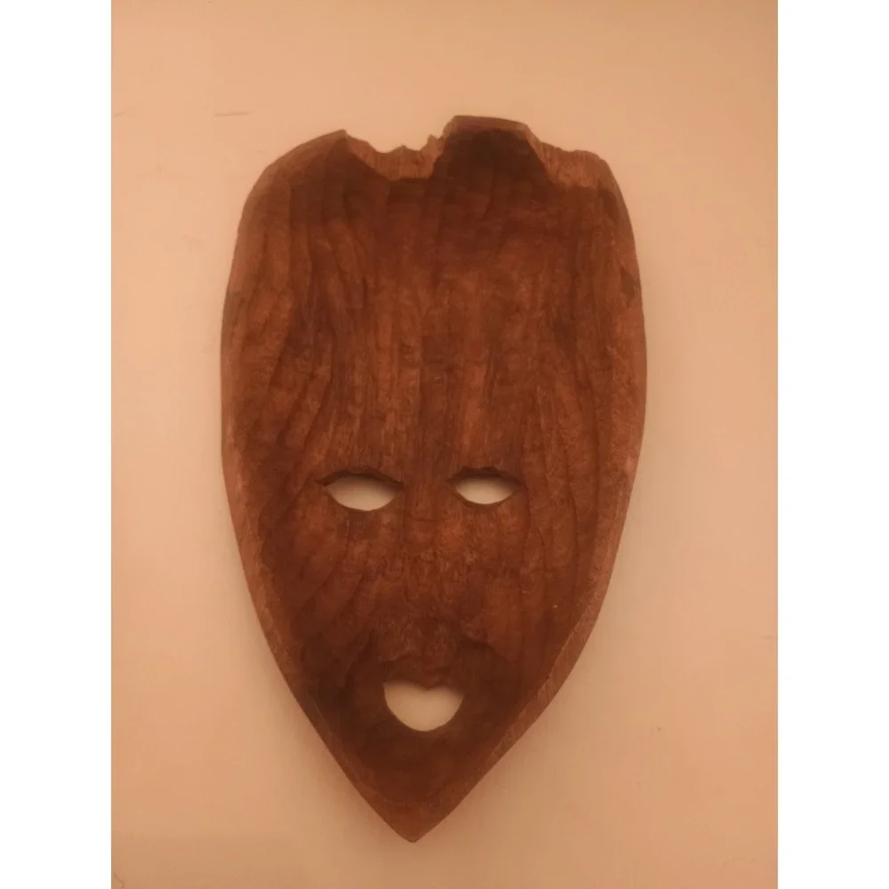 Vintage Wooden Hand Carved Tribal Mask/Wall Decor